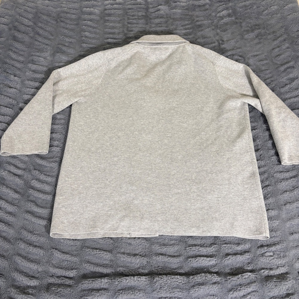 J.Crew Sophie Sweater Blazer Heather Grey Merino Wool Blend Open Front Large - Picture 2 of 7